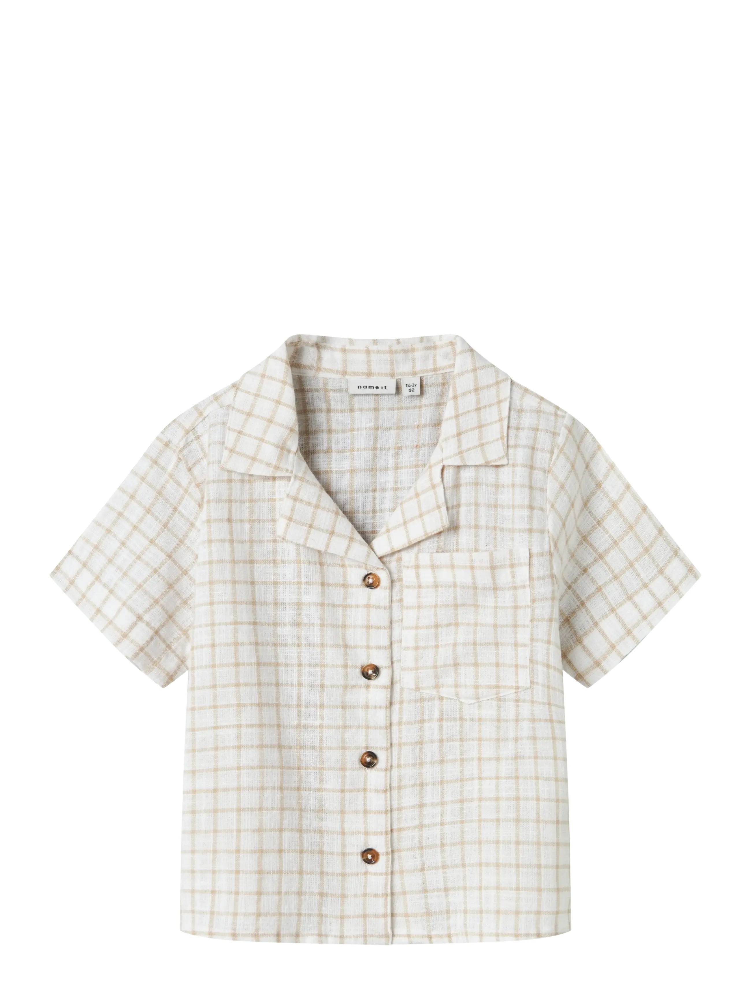 name it NMMHALOM NREG SS SHIRT BOX - Skjorter - BRIGHT WHITE / white