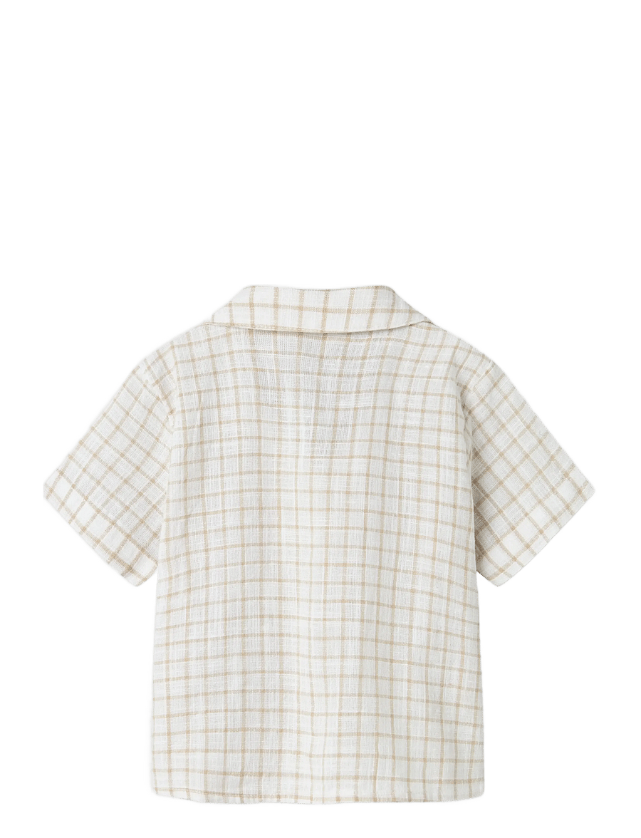 name it - NMMHALOM NREG SS SHIRT BOX - kurzärmlige hemden - bright white - 2