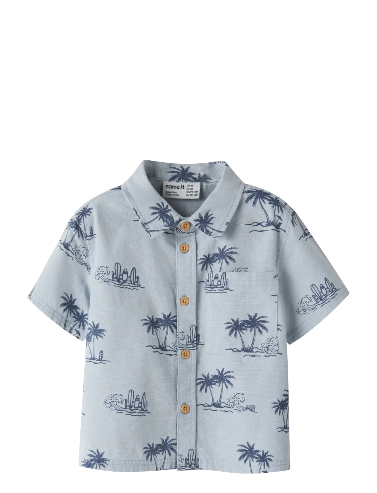 name it NMMHESTERN NREG SS SHIRT - Overdele - BLUE FOG / blue