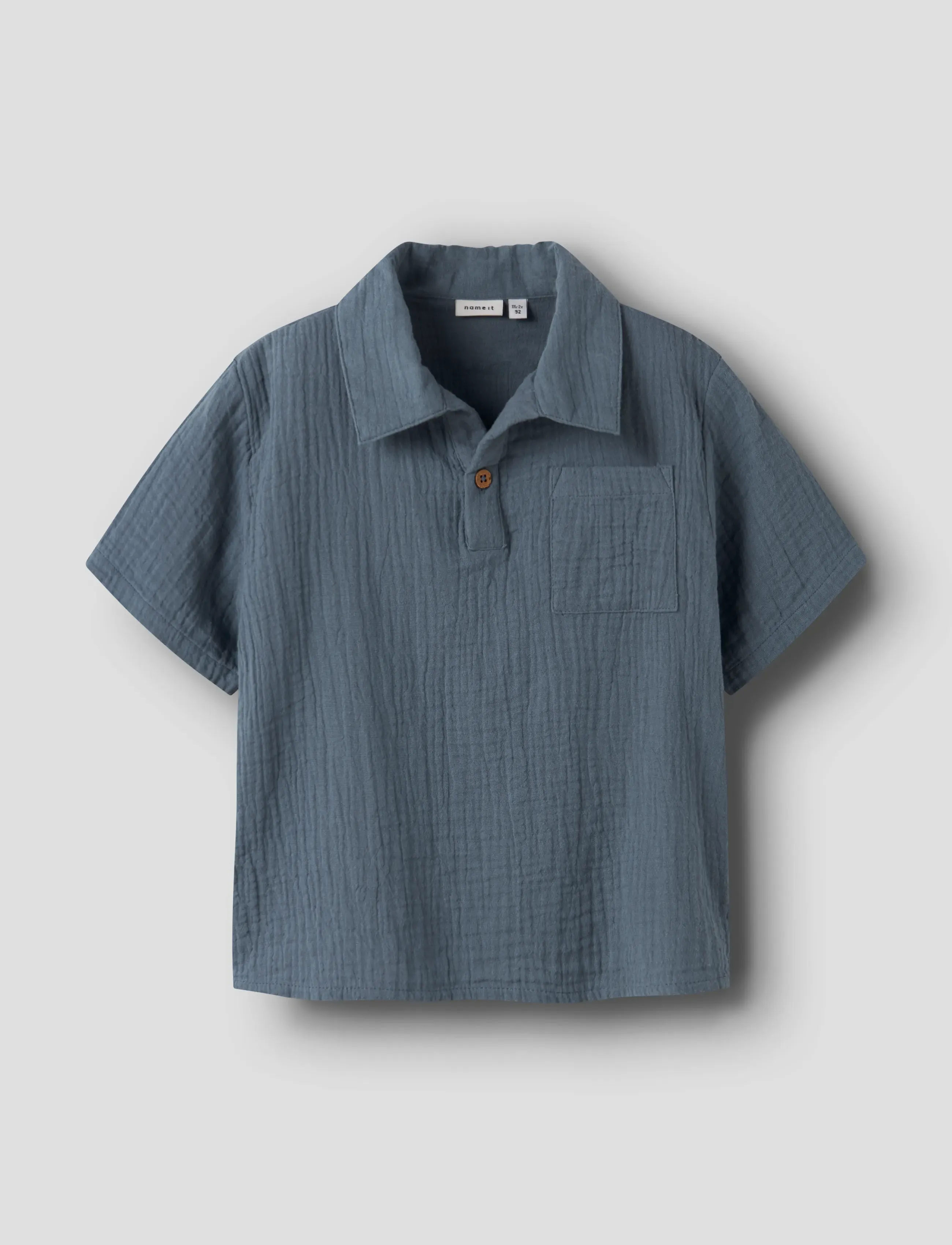 name it - NMMHEFIN NREG SS SHIRT - kurzärmlige hemden - blue mirage - 2