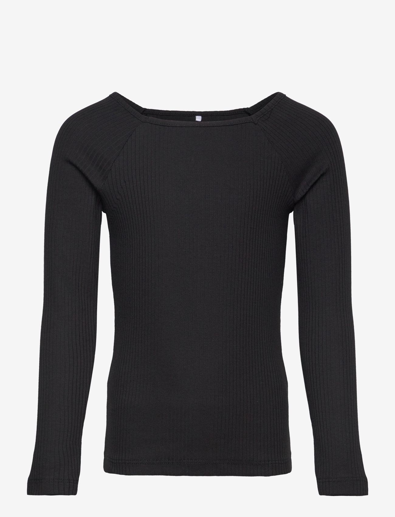 name it - NKFOTILIA LS SLIM TOP - långärmade t-shirts - black - 0