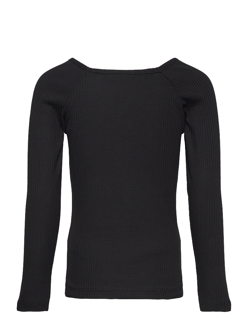 name it - NKFOTILIA LS SLIM TOP - långärmade t-shirts - black - 1