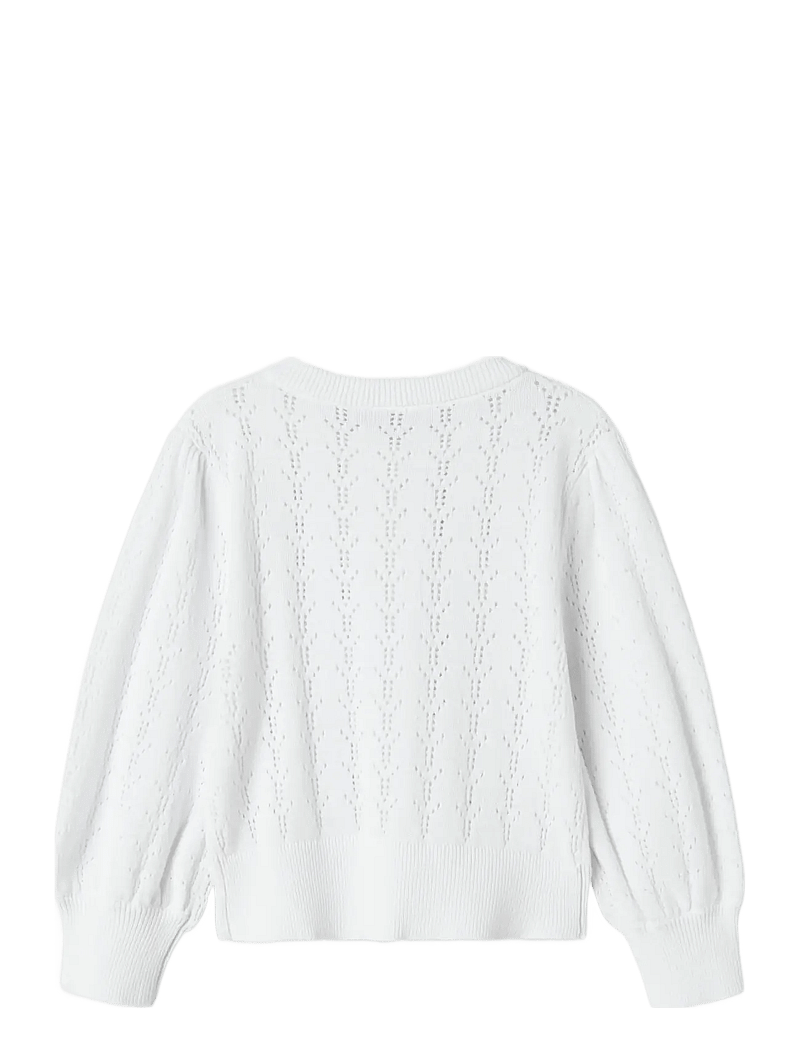 name it - NMFHANNAH LS KNIT CARD - cardigans - bright white - 1