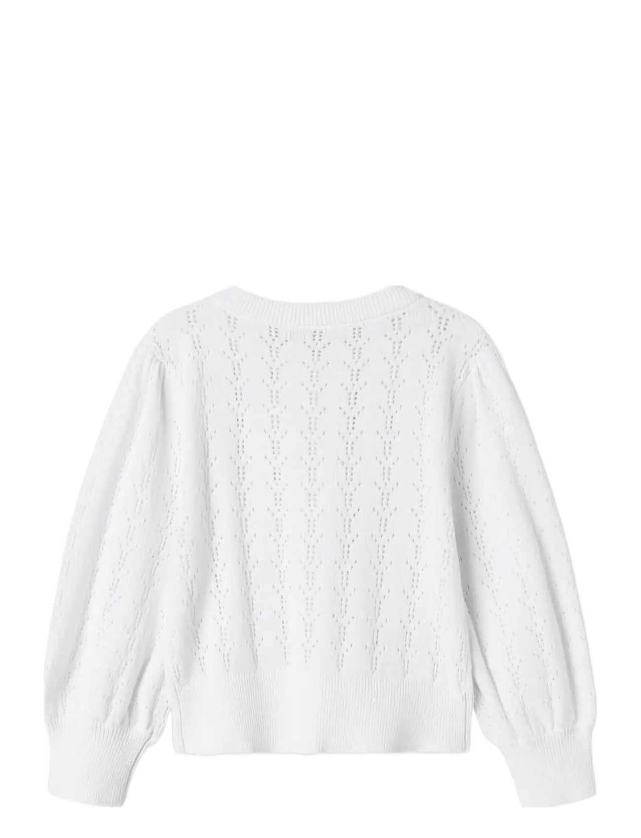name it - NMFHANNAH LS KNIT CARD - bright white - 1