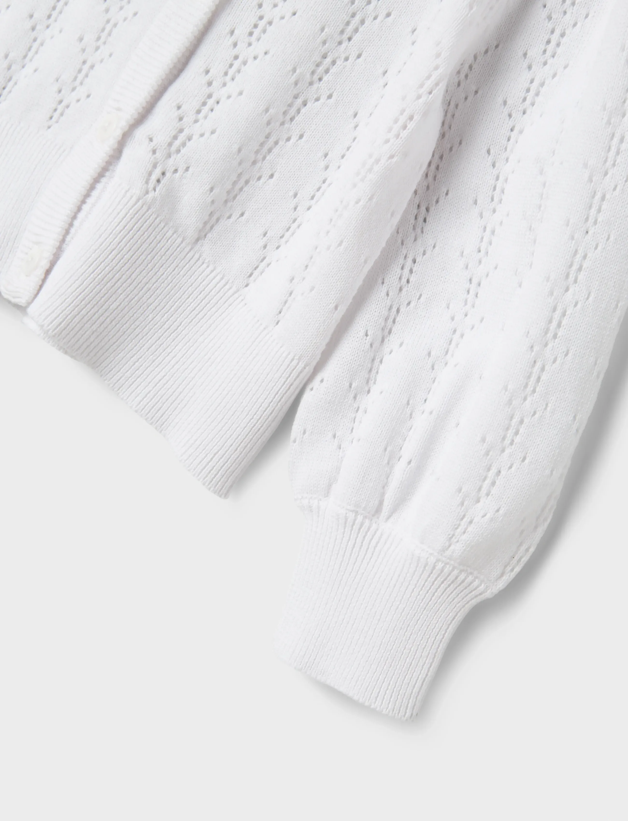 name it - NMFHANNAH LS KNIT CARD - bright white - 3