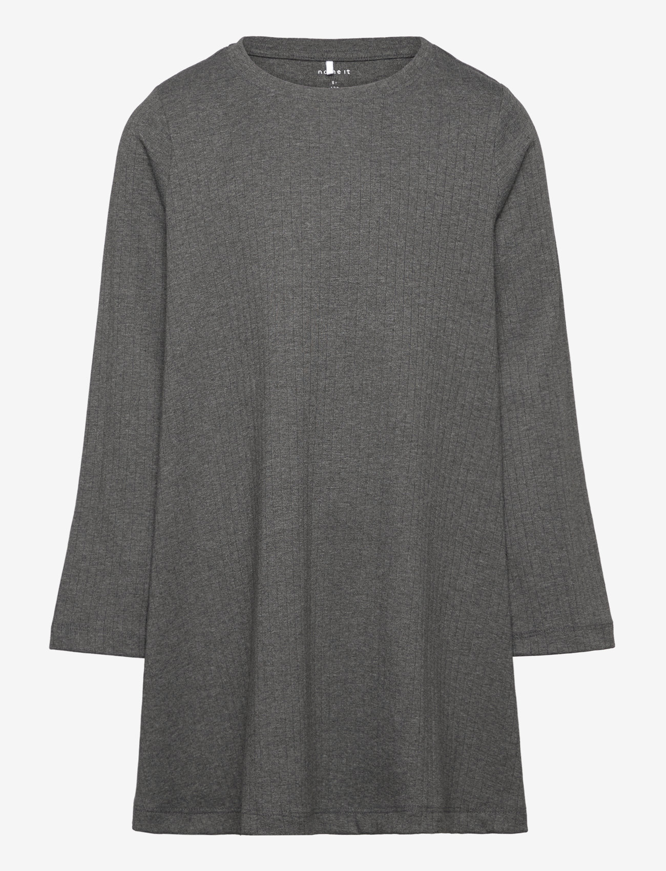 name it - NKFOLENIA LS DRESS - langærmede hverdagskjoler - dark grey melange - 1
