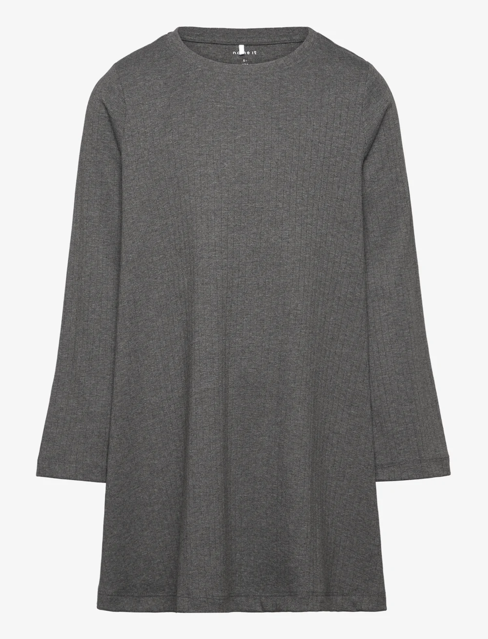 name it - NKFOLENIA LS DRESS - pikkade varrukatega vabaaja kleidid - dark grey melange - 1