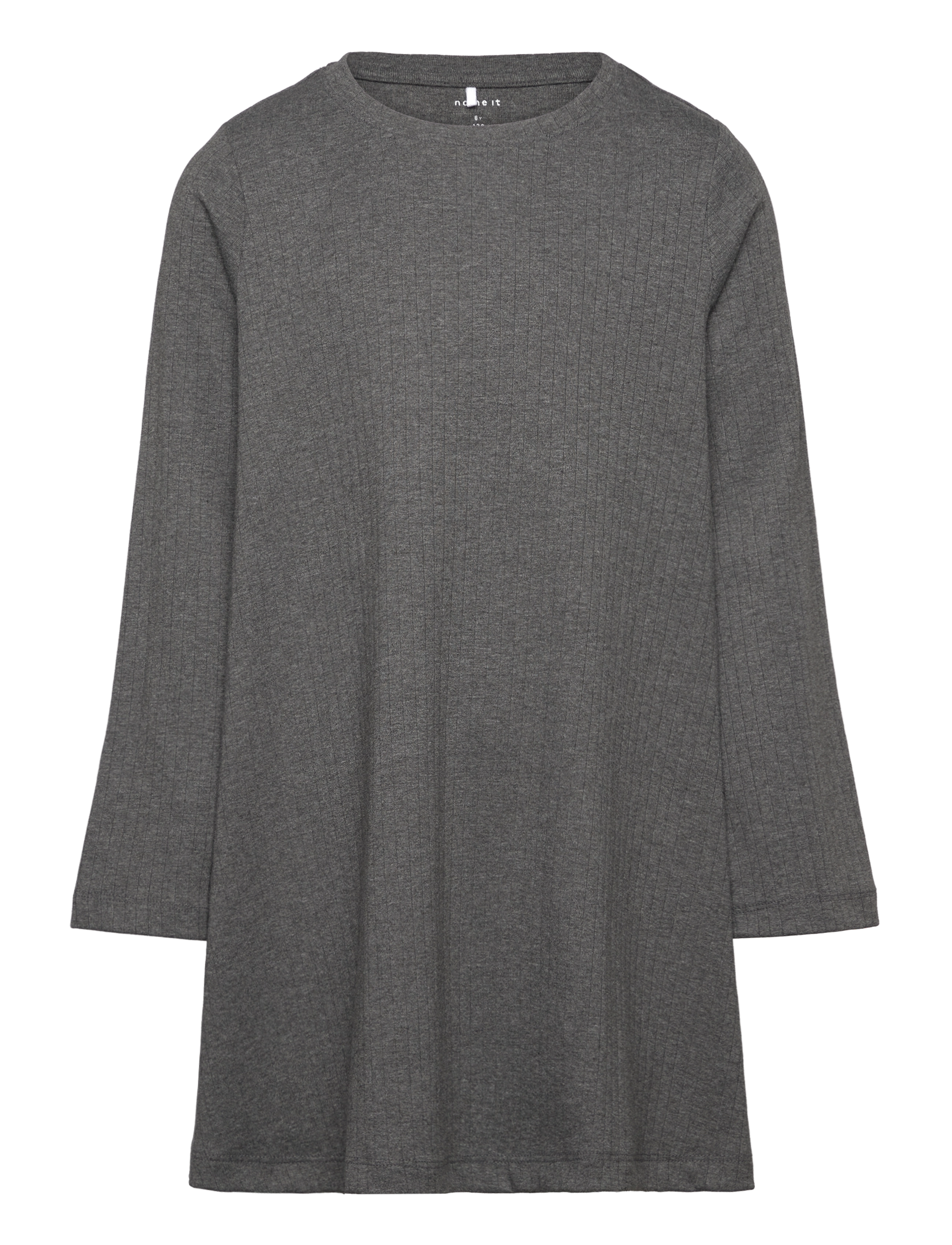 name it NKFOLENIA LS DRESS - Klänningar & Kjolar - DARK GREY MELANGE / grey