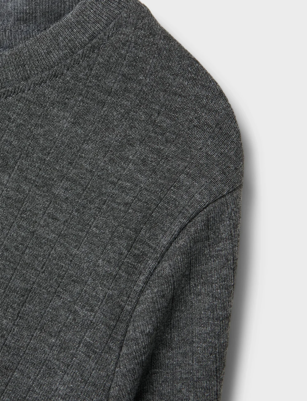 name it - NKFOLENIA LS DRESS - pikkade varrukatega vabaaja kleidid - dark grey melange - 3