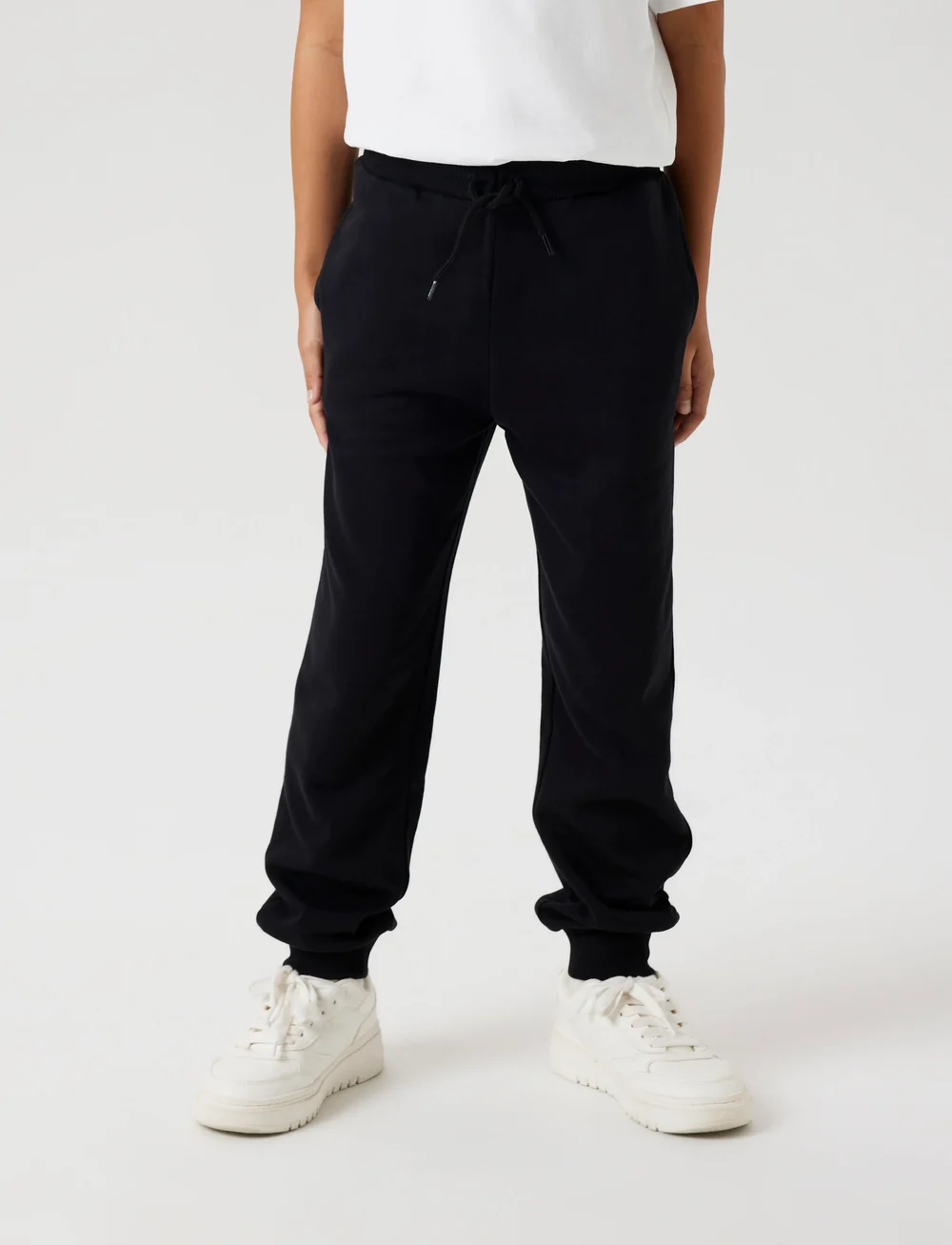 name it - NKMVIAN NREG SWE PANT UNB NOOS - dressipüksid - black - 4