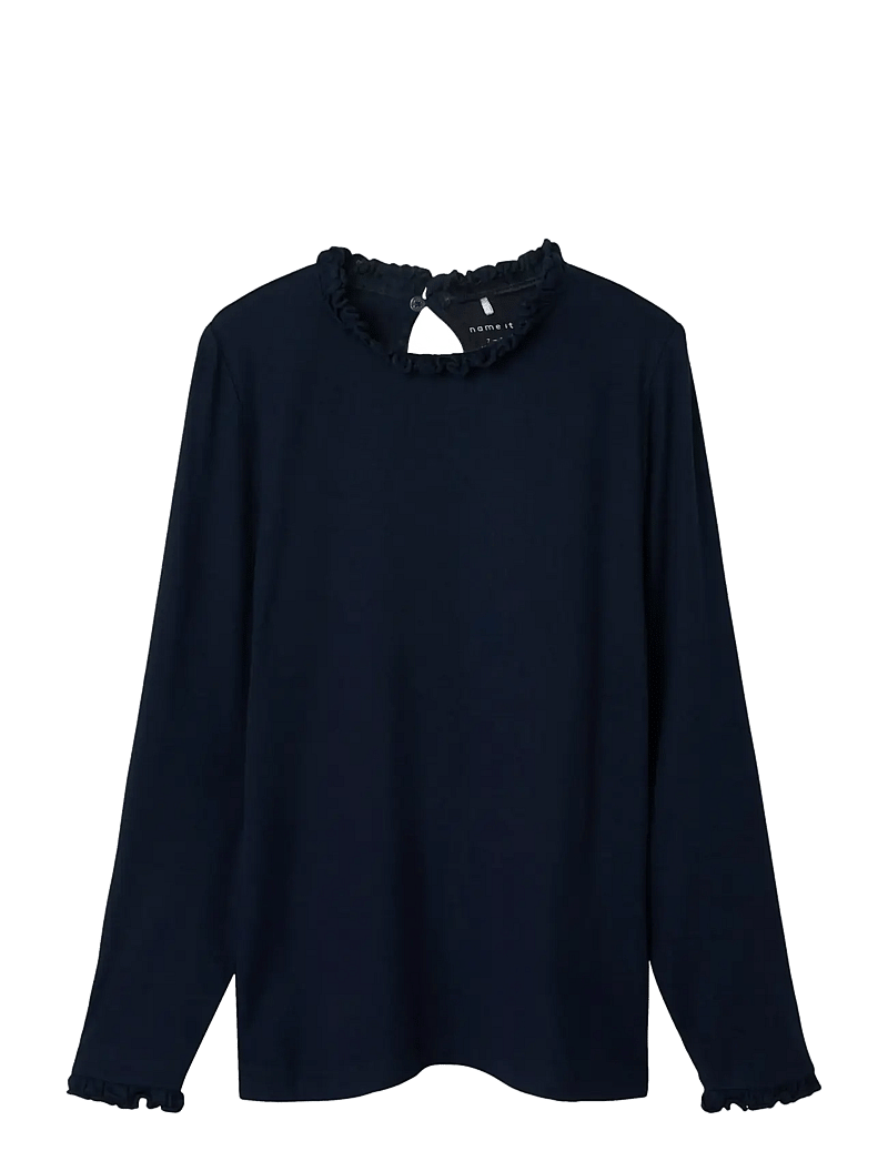 name it - NKFPRAKULA LS SLIM TOP - pikkade varrukatega t-särgid - dark sapphire - 0