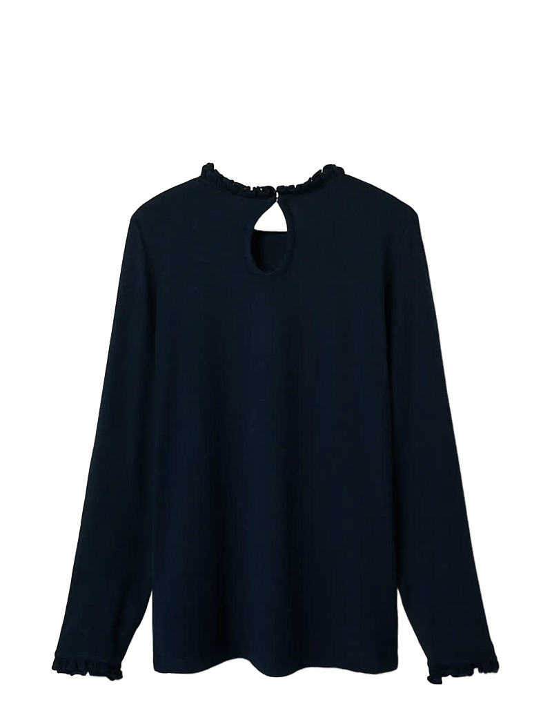 name it - NKFPRAKULA LS SLIM TOP - pikkade varrukatega t-särgid - dark sapphire - 1