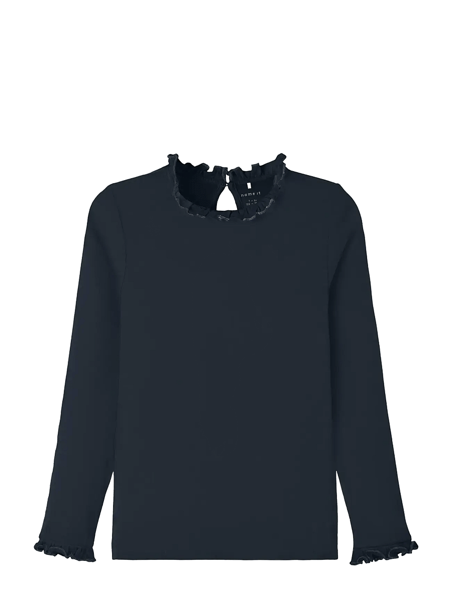 name it - NMFPRAKULA LS SLIM TOP - pikkade varrukatega t-särgid - dark sapphire - 0