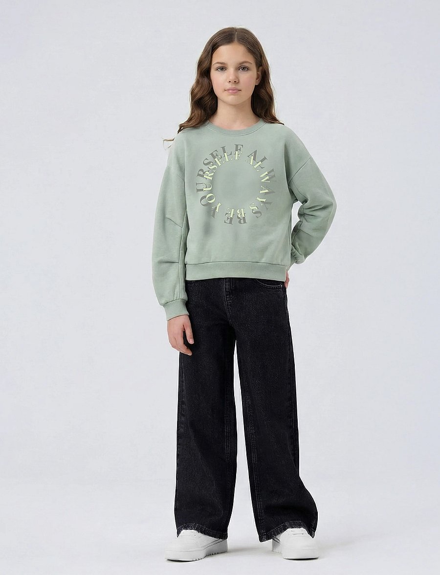 name it - NKFPTAROUND LS SWEAT BRU - sweatshirts - aqua gray - 3