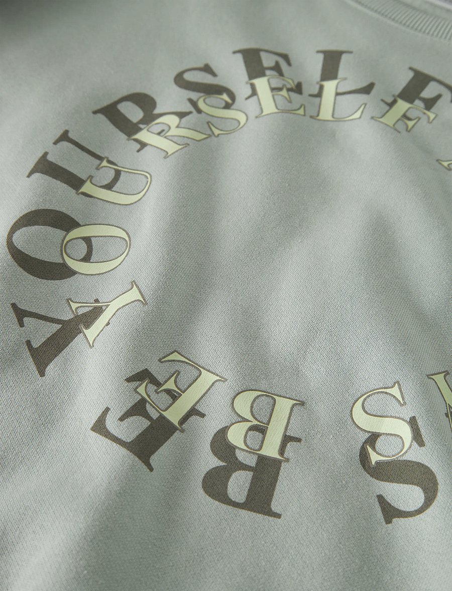 name it - NKFPTAROUND LS SWEAT BRU - sweatshirts - aqua gray - 4