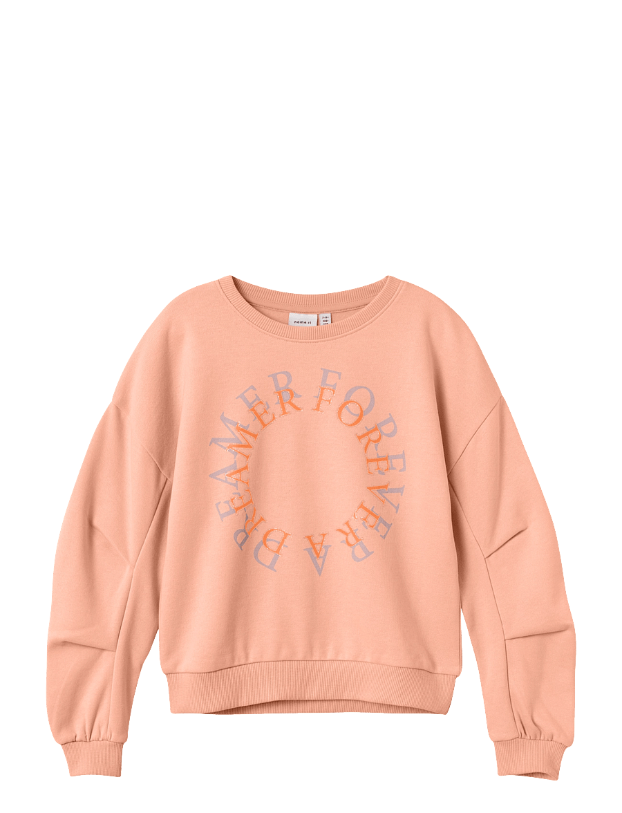 name it - NKFPTAROUND LS SWEAT BRU - sweatshirts - peach nectar - 0