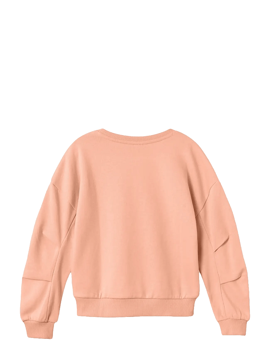 name it - NKFPTAROUND LS SWEAT BRU - sweatshirts - peach nectar - 1