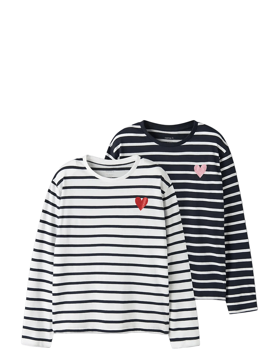 name it - NKFTOVELINA 2P LS NREG TOP NOOS - lange mouwen - dark sapphire - 3
