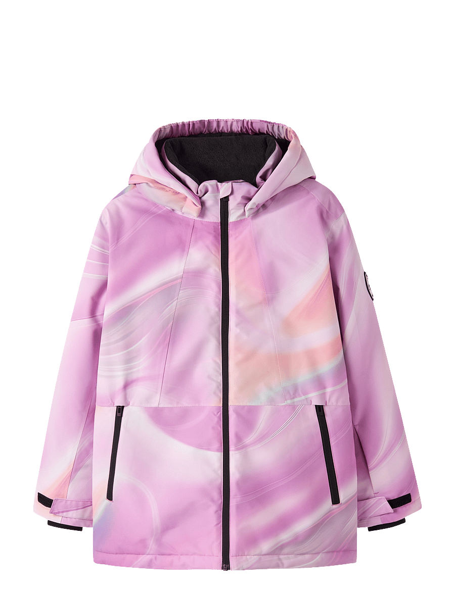name it - NKFSNOW10 SKI JACKET AOP 1FO - skidjackor - phalaenopsis - 0