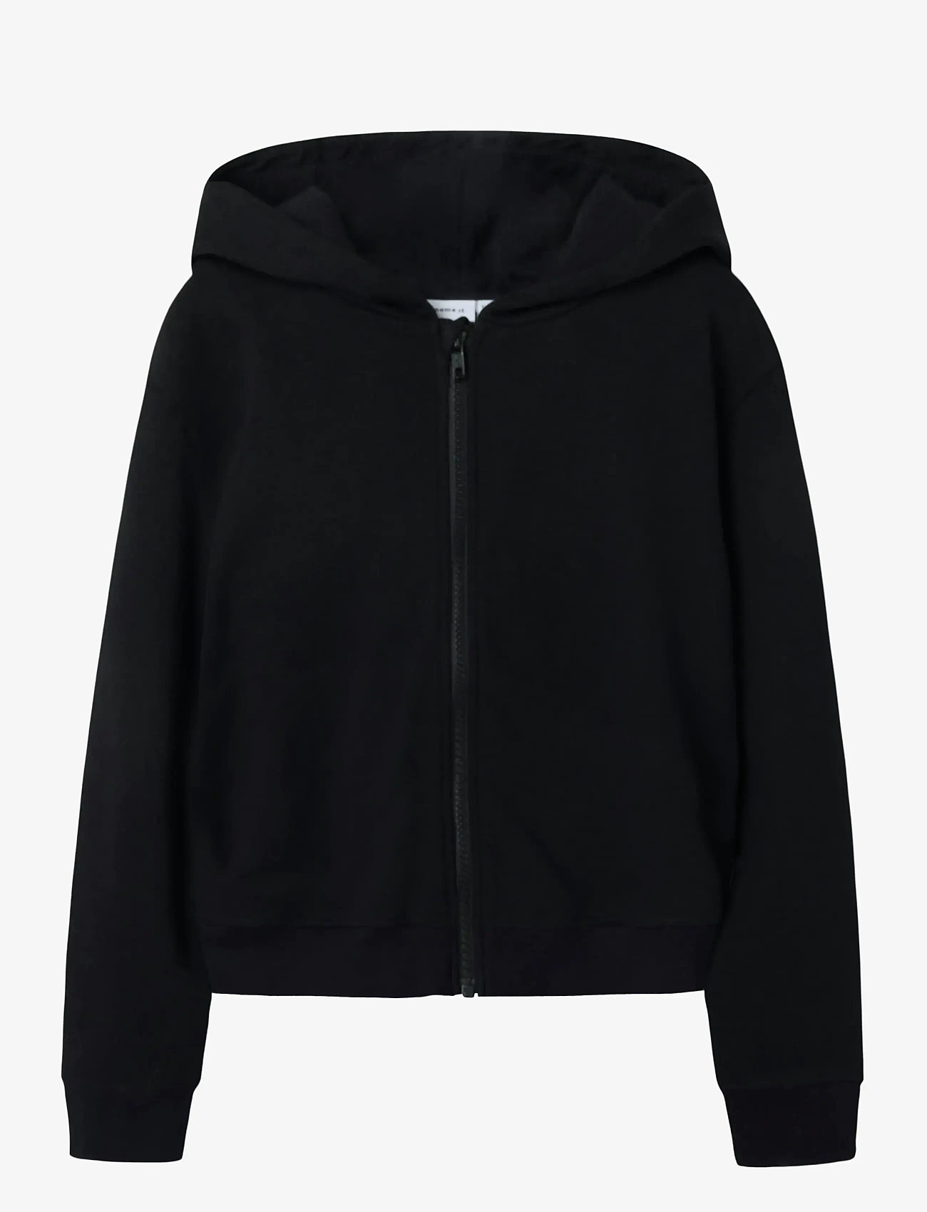 name it - NKFMILLE SHORT NREG SWE CARD WH UNB NOOS - kapuzenpullover - black - 1