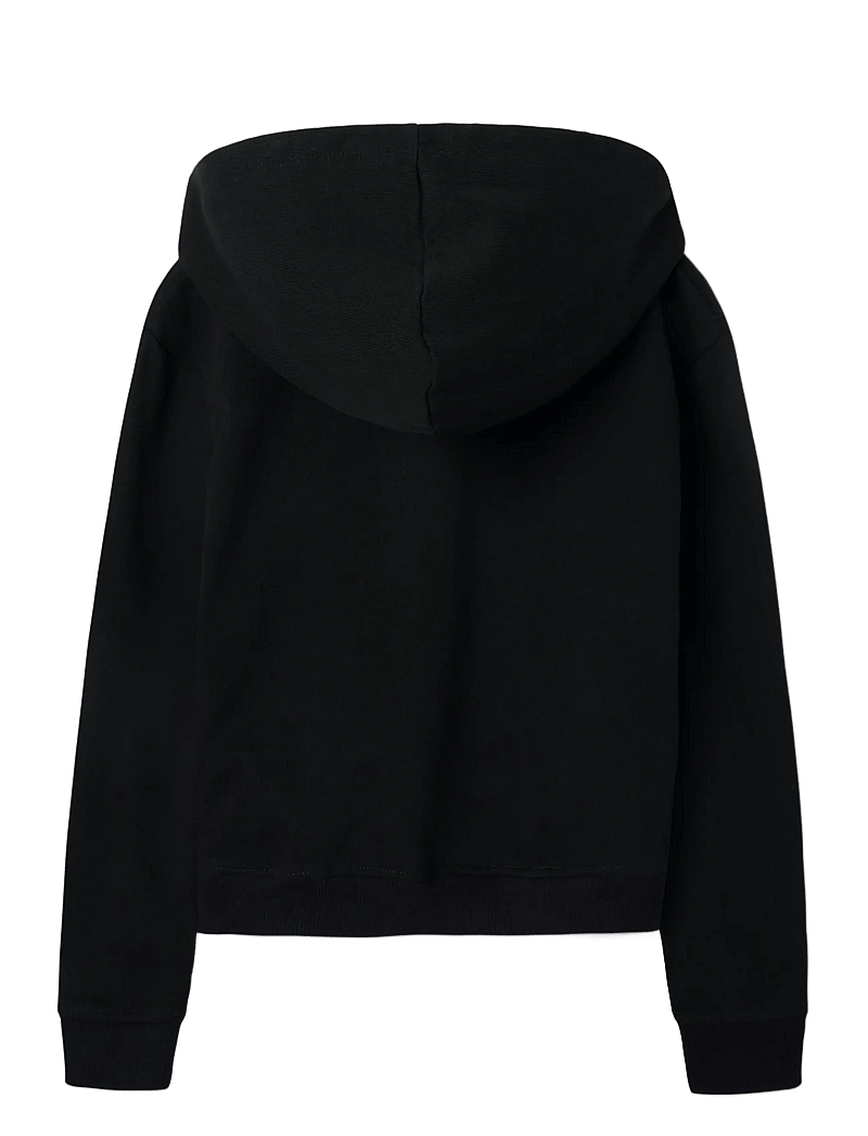 name it - NKFMILLE SHORT NREG SWE CARD WH UNB NOOS - kapuzenpullover - black - 2