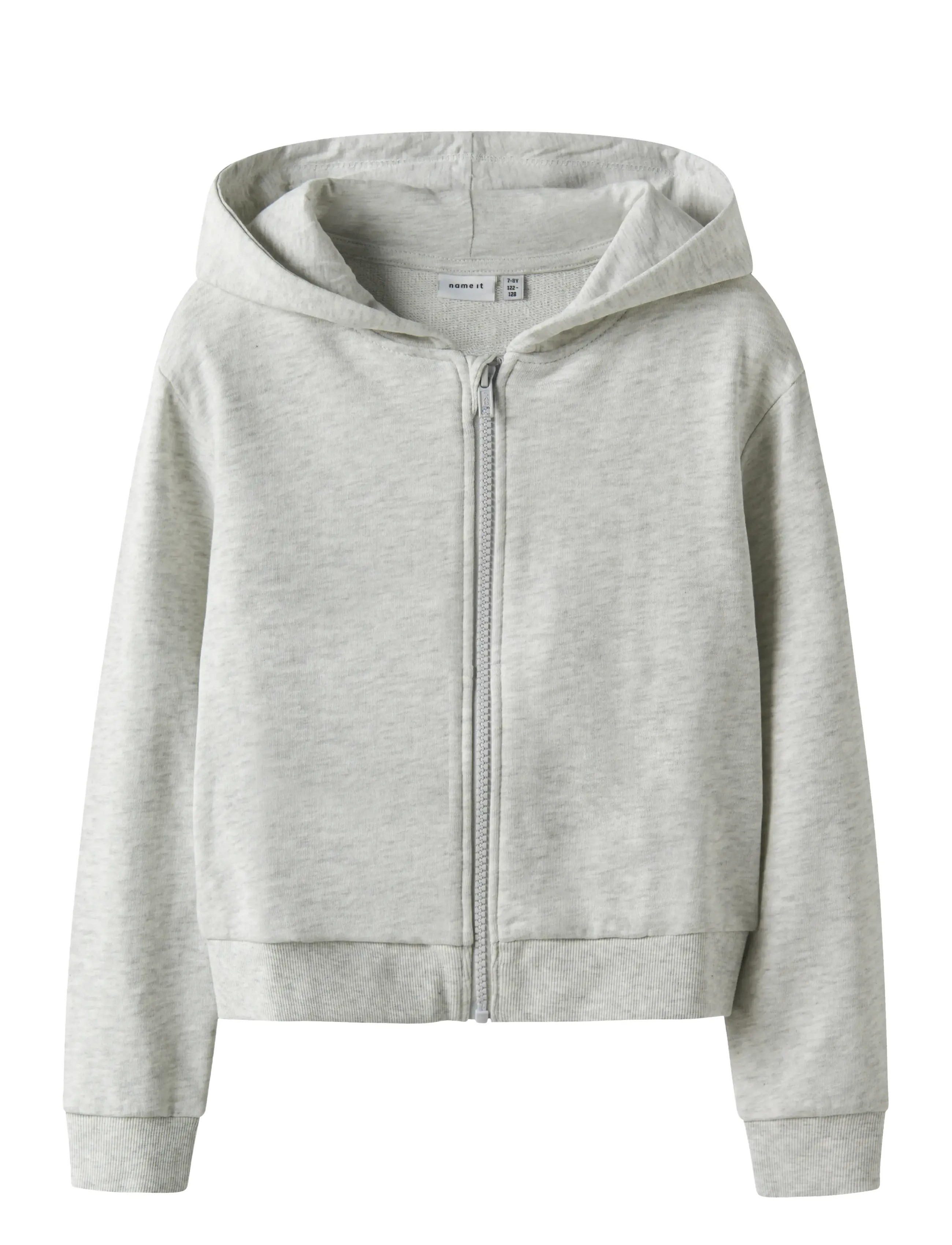 name it - NKFMILLE SHORT NREG SWE CARD WH UNB NOOS - kapuzenpullover - light grey melange - 1