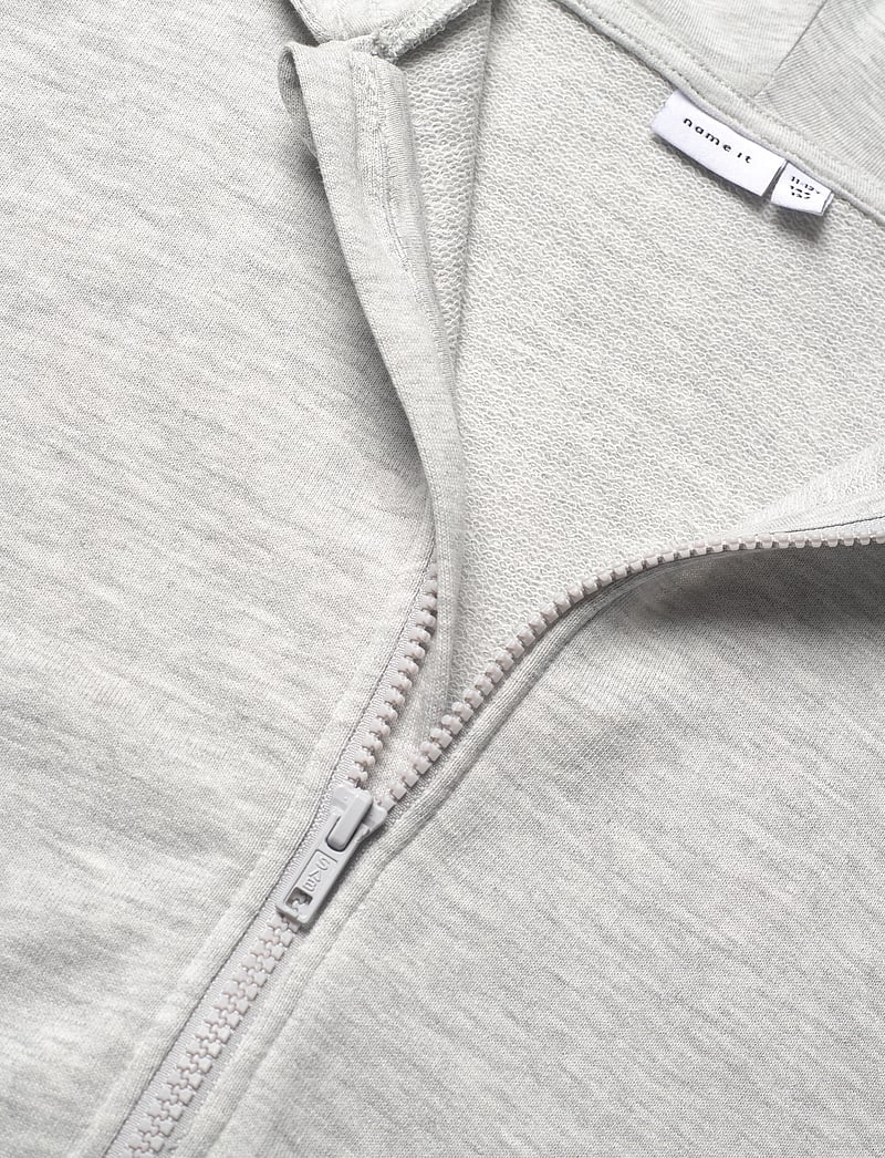name it - NKFMILLE SHORT NREG SWE CARD WH UNB NOOS - pulls à capuche - light grey melange - 4