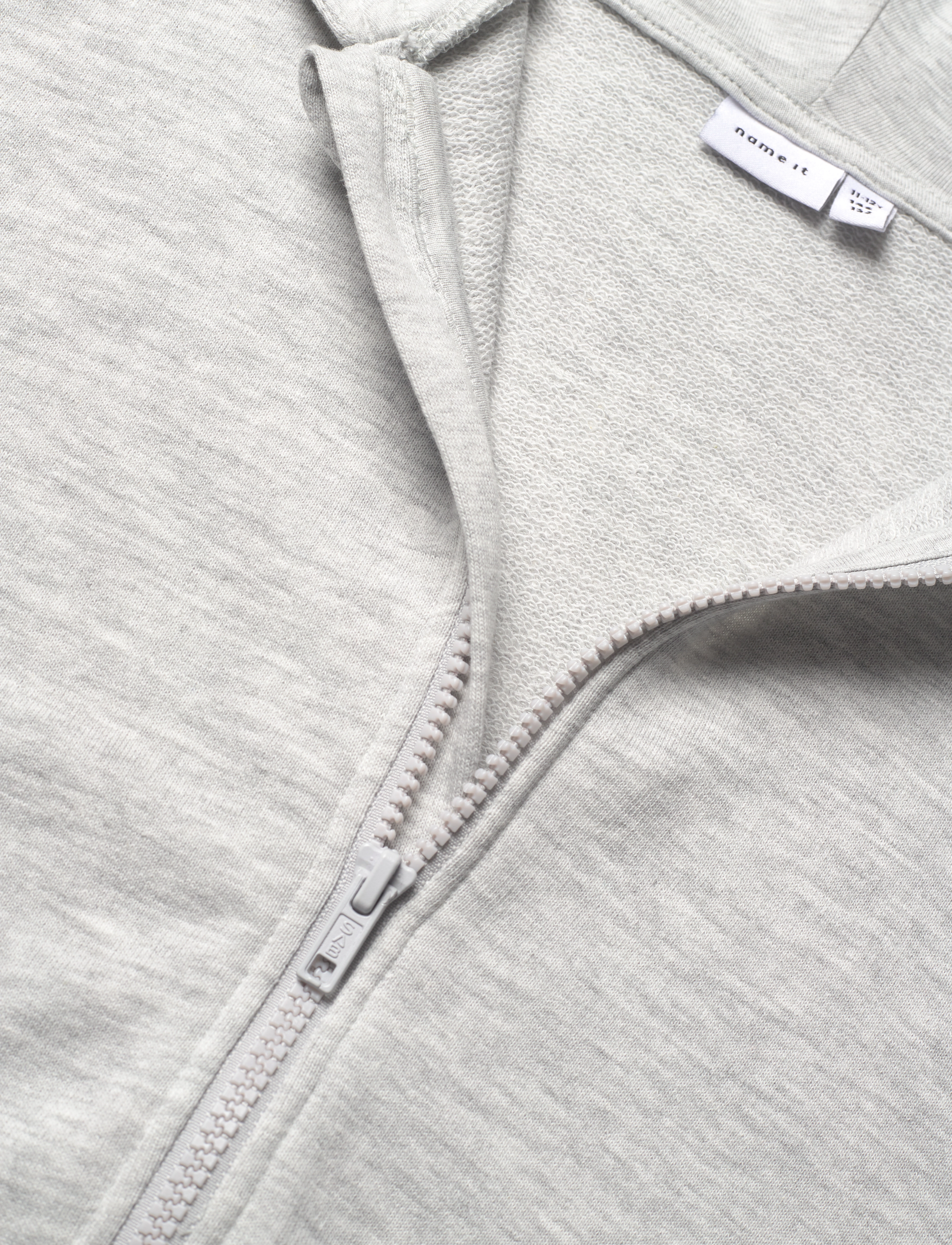 name it - NKFMILLE SHORT NREG SWE CARD WH UNB NOOS - džemperiai su gobtuvu - light grey melange - 4