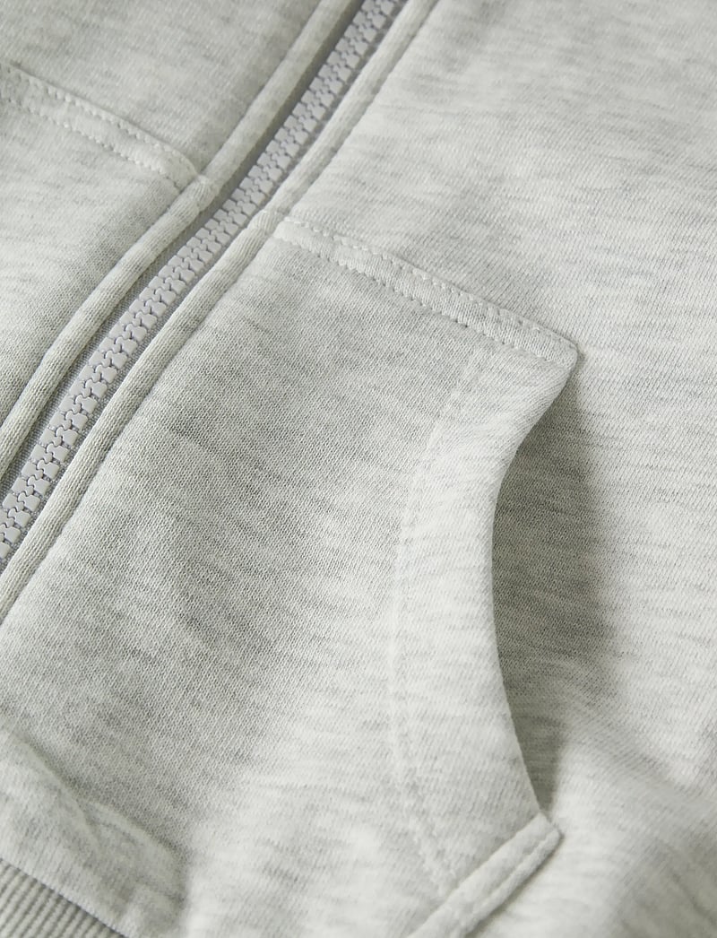 name it - NKFMILLE SHORT NREG SWE CARD WH UNB NOOS - pulls à capuche - light grey melange - 5
