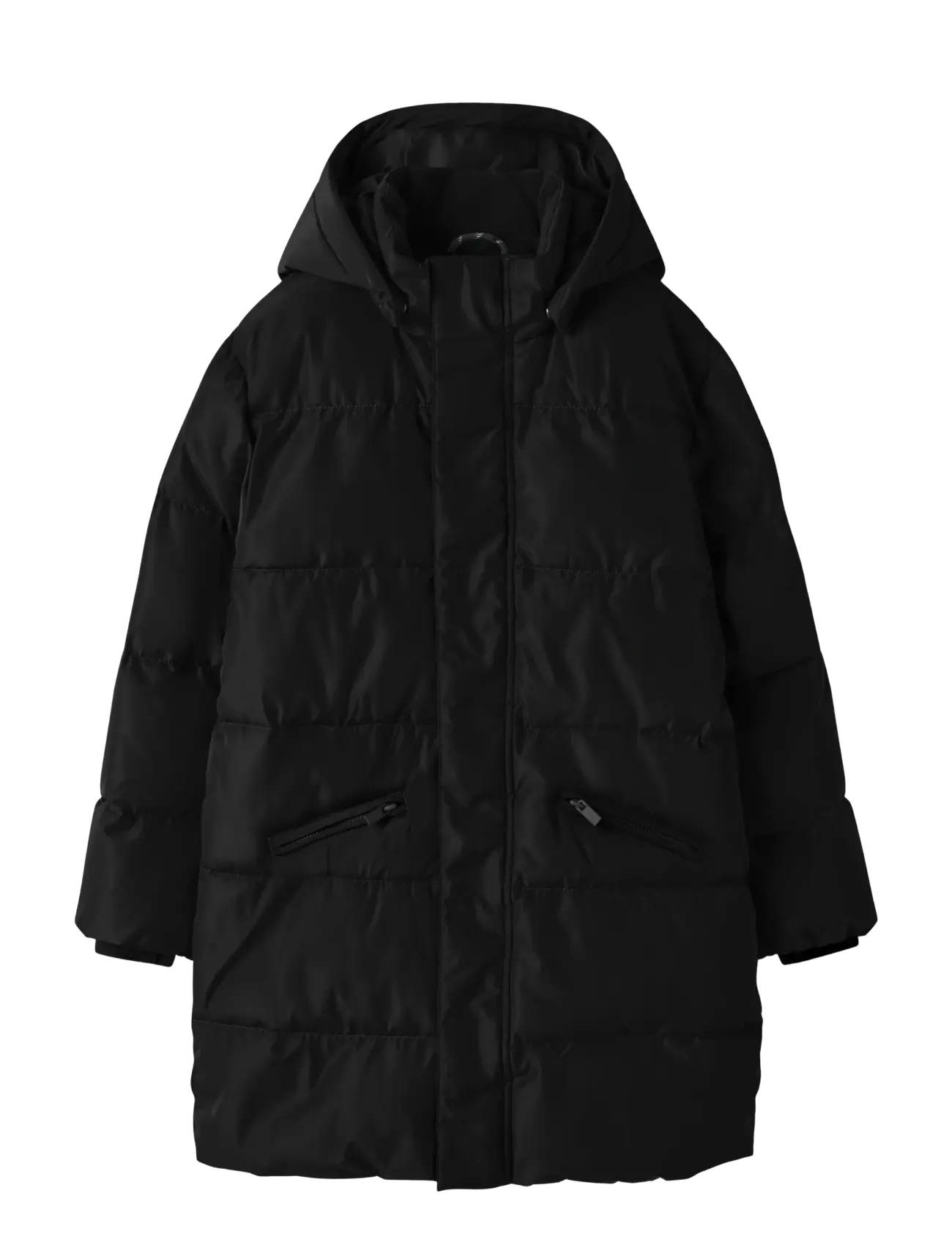 NAME IT Nkfmedow03 Puffer Jacke Long Fo Schwarz - 116 - Kinder
