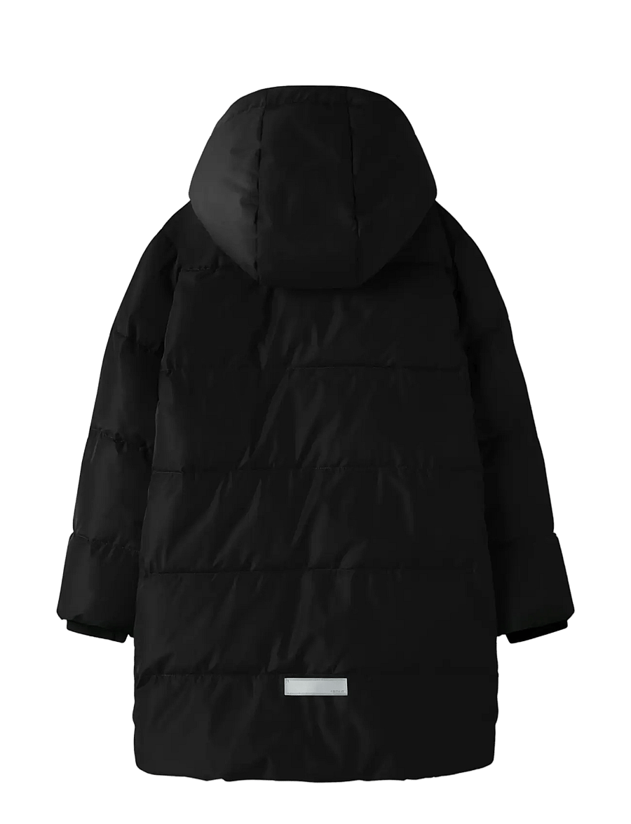 name it - NKFMEDOW03 PUFFER JACKET LONG FO - talvejope - black - 2