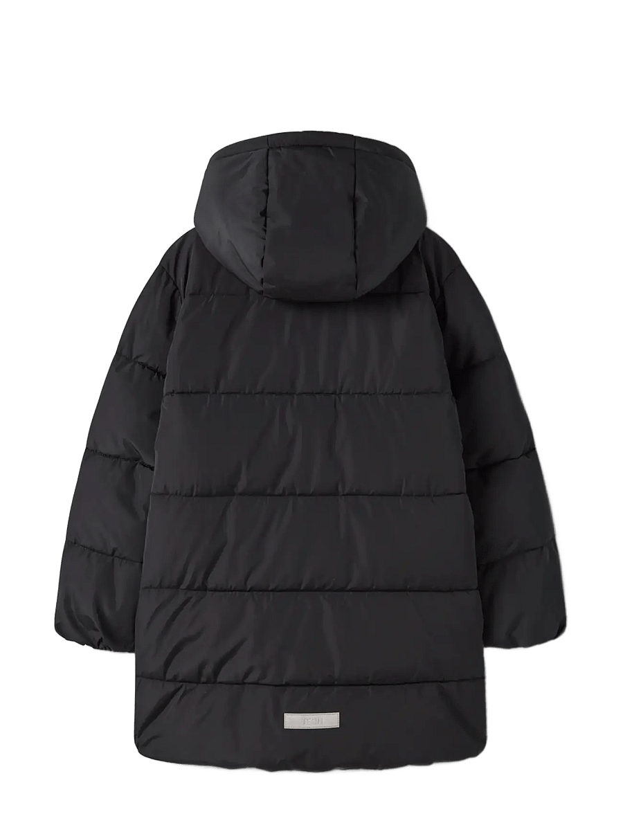 name it - NKFMEDOW03 PUFFER JACKET LONG FO - vinterjackor - black - 1