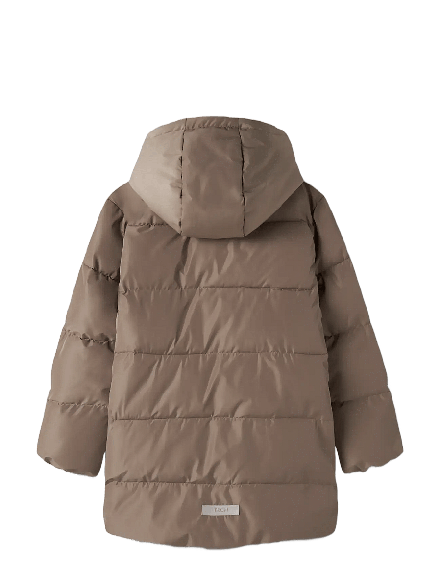 name it - NKFMEDOW03 PUFFER JACKET LONG FO - winterjacke - brown lentil - 1
