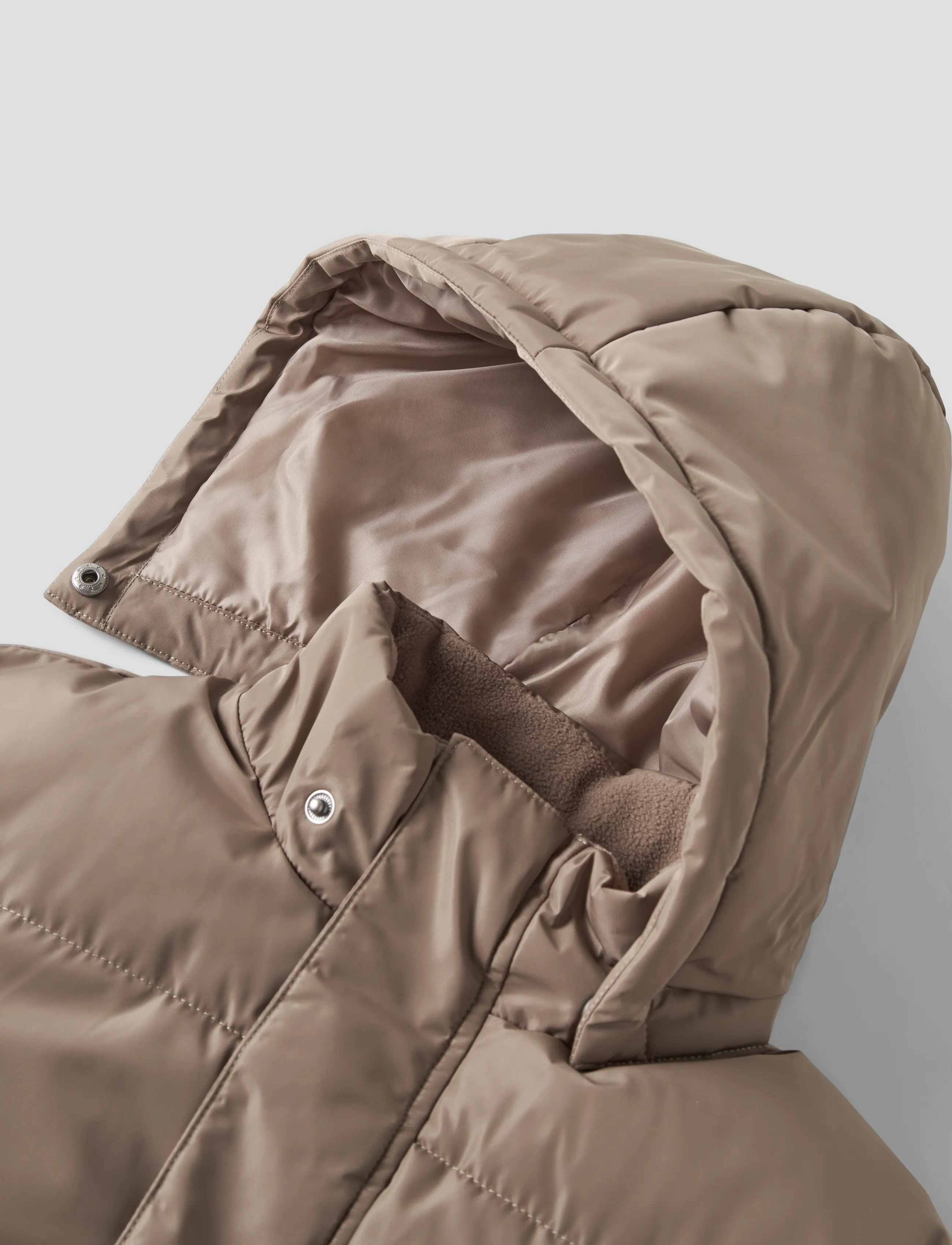 name it - NKFMEDOW03 PUFFER JACKET LONG FO - winter jackets - brown lentil - 4