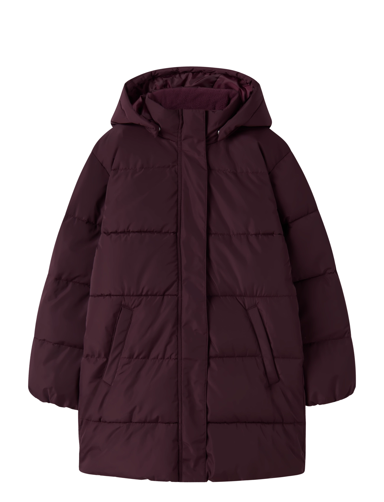 name it NKFMEDOW03 PUFFER JACKET LONG FO - Name it - FIG / burgundy