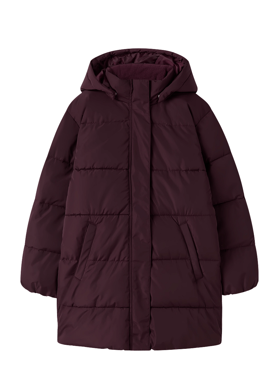 name it - NKFMEDOW03 PUFFER JACKET LONG FO - vinterjackor - fig - 0
