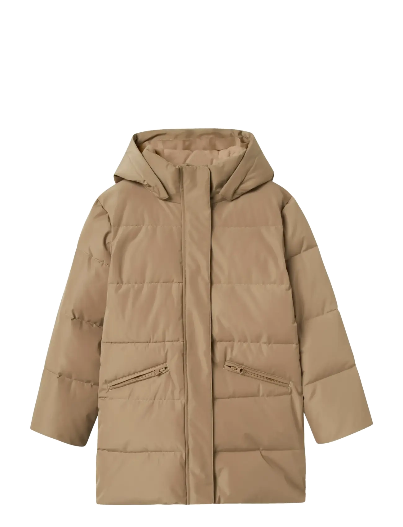 NAME IT Nkfmedow03 Puffer Jacke Long Fo Beige - 134 - Kinder