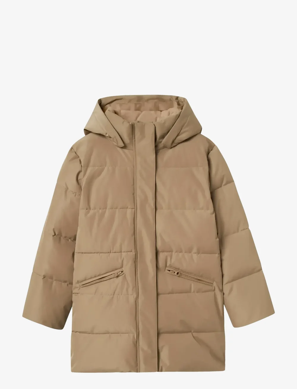 name it - NKFMEDOW03 PUFFER JACKET LONG FO - vinterjackor - pure cashmere - 0