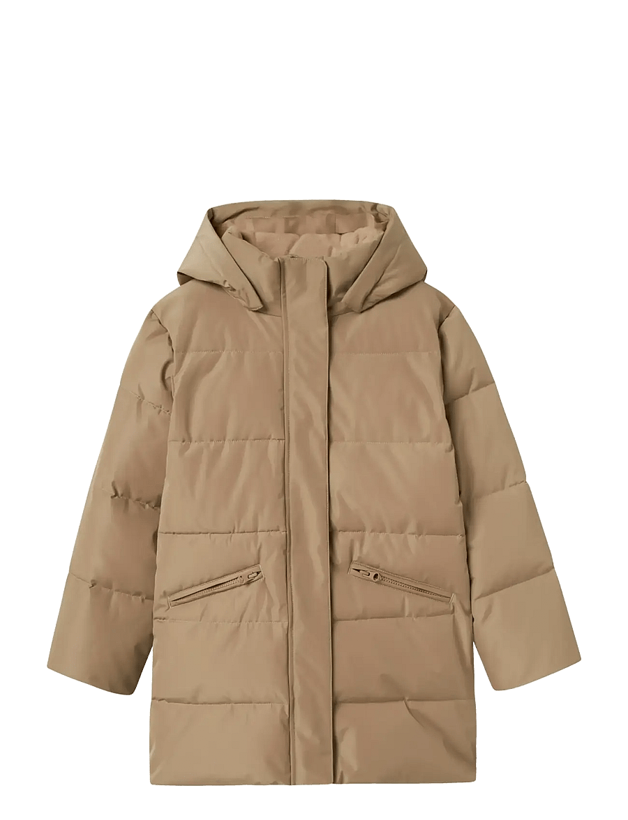 name it - NKFMEDOW03 PUFFER JACKET LONG FO - winterjacke - pure cashmere - 1