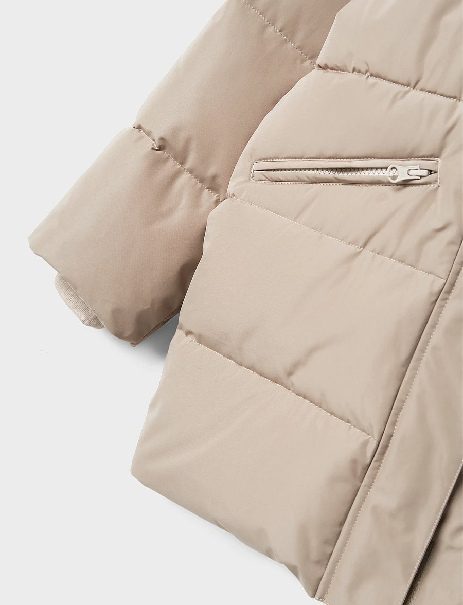 name it - NKFMEDOW03 PUFFER JACKET LONG FO - winterjacke - pure cashmere - 4