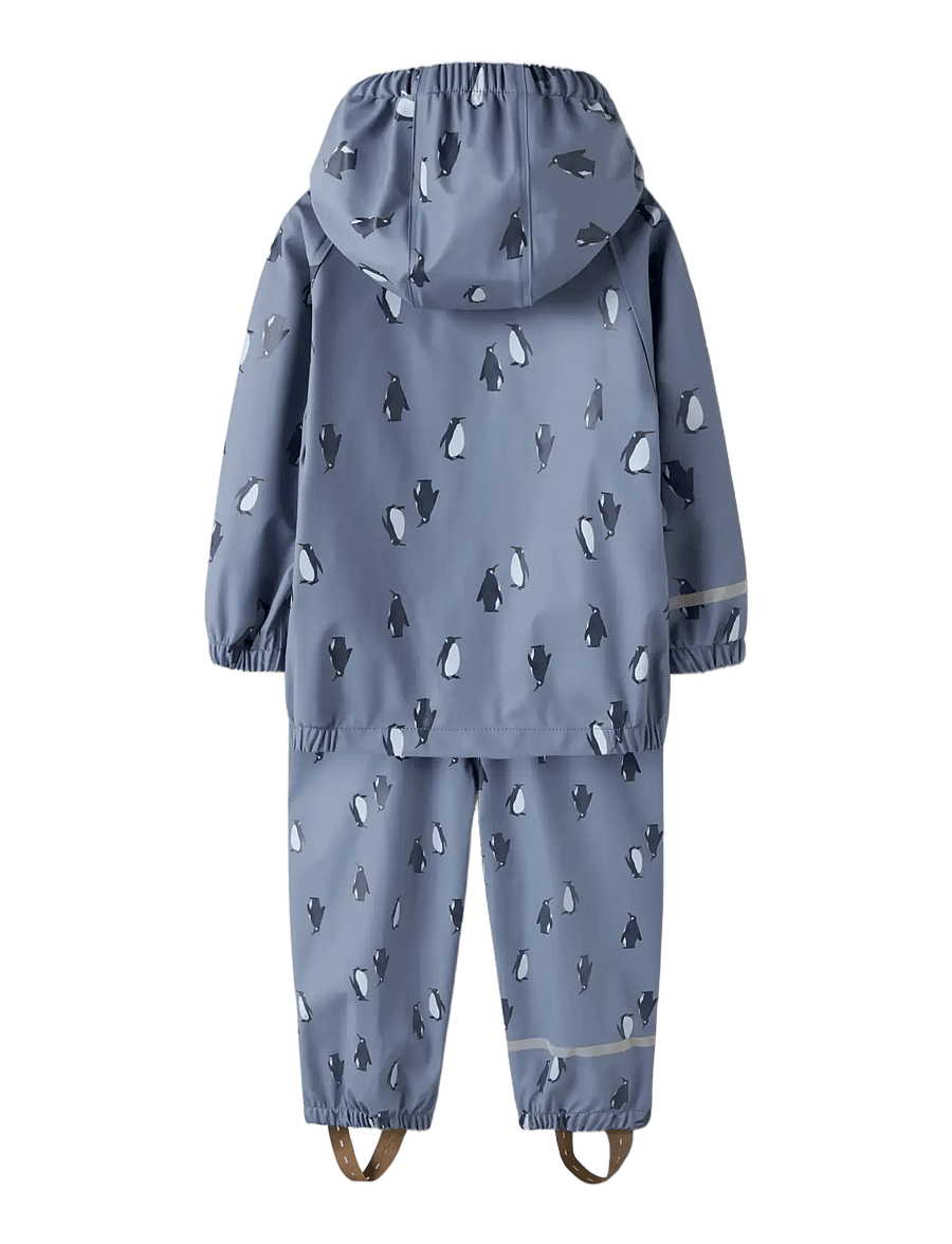 name it - NMMDRY10 RAIN SET AU AOP FO - regensets - country blue - 1