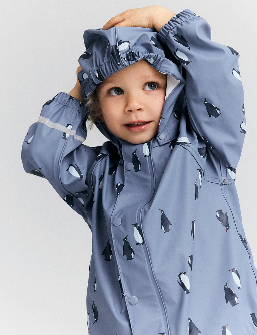 name it - NMMDRY10 RAIN SET AU AOP FO - regensets - country blue - 3