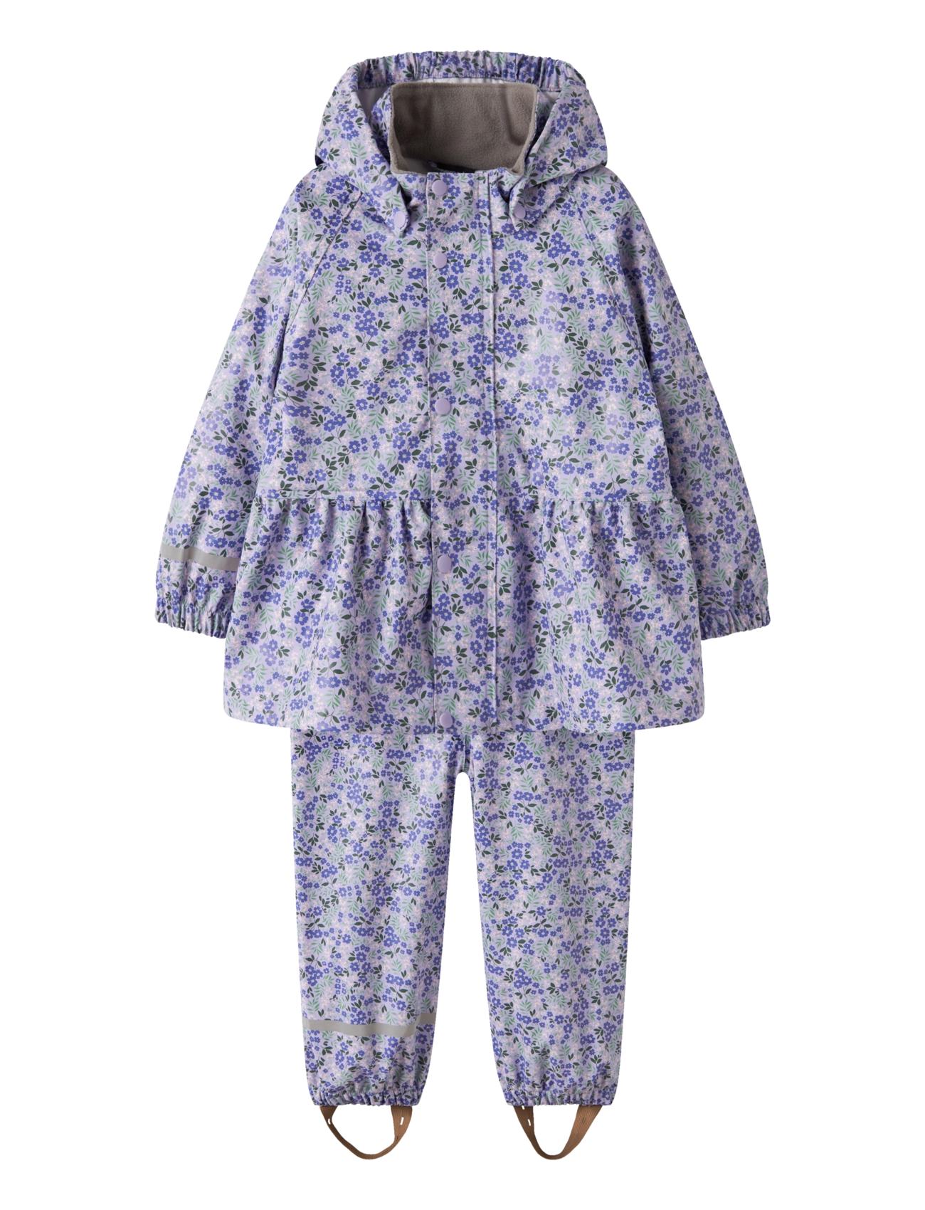 name it Nmfdry10 Rain Set Au Aop Fo, Børn, Børne Regnsæt, Lila, Str: 110
