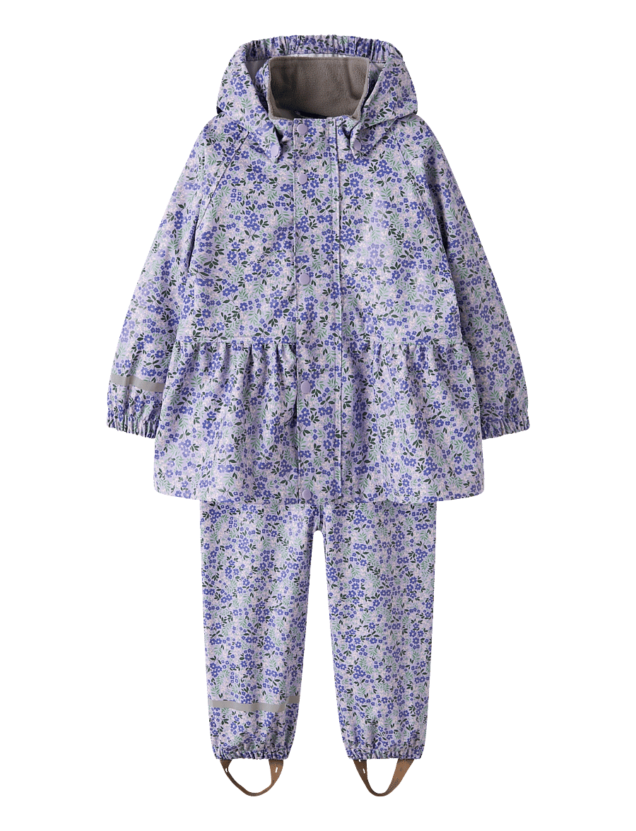 name it - NMFDRY10 RAIN SET AU AOP FO - lavender - 0