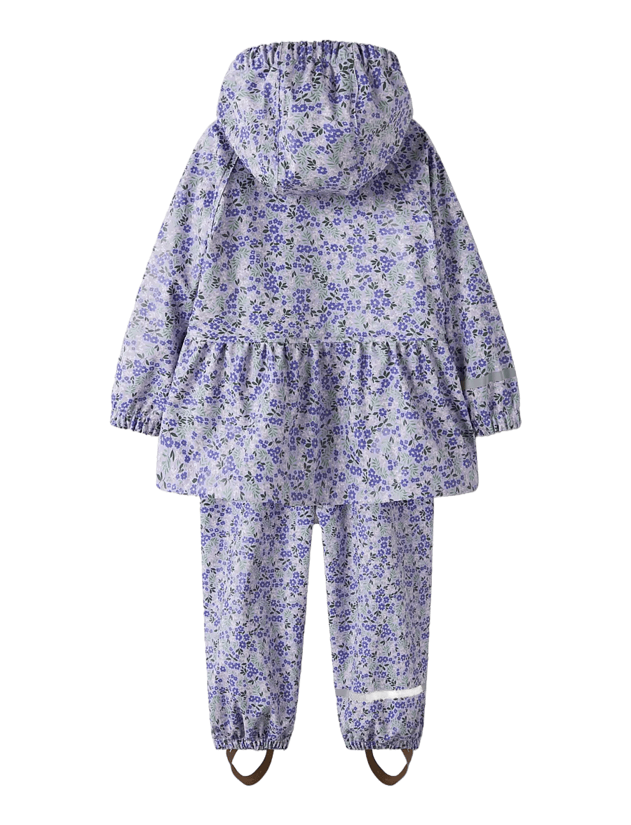 name it - NMFDRY10 RAIN SET AU AOP FO - lavender - 1