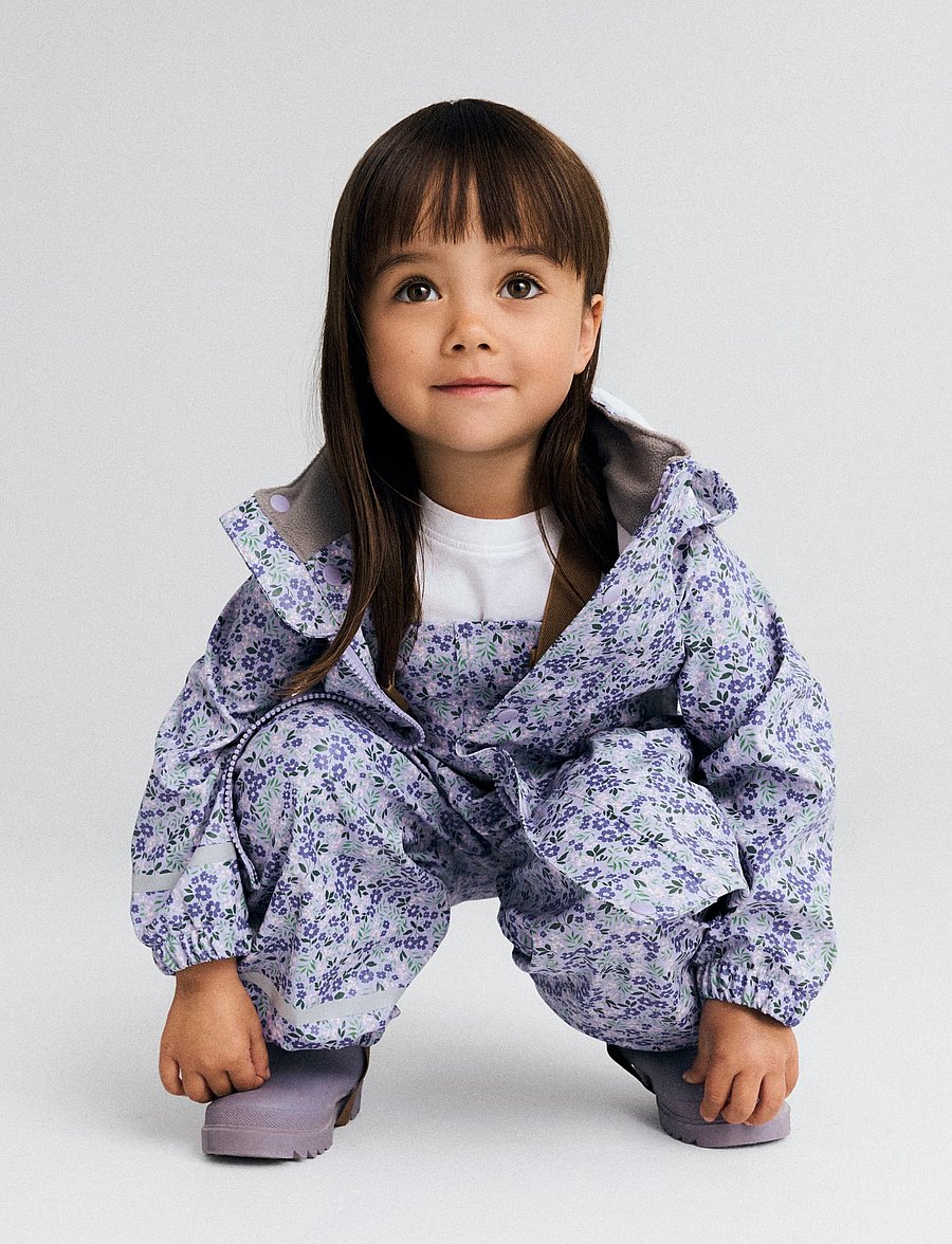 name it - NMFDRY10 RAIN SET AU AOP FO - lavender - 3