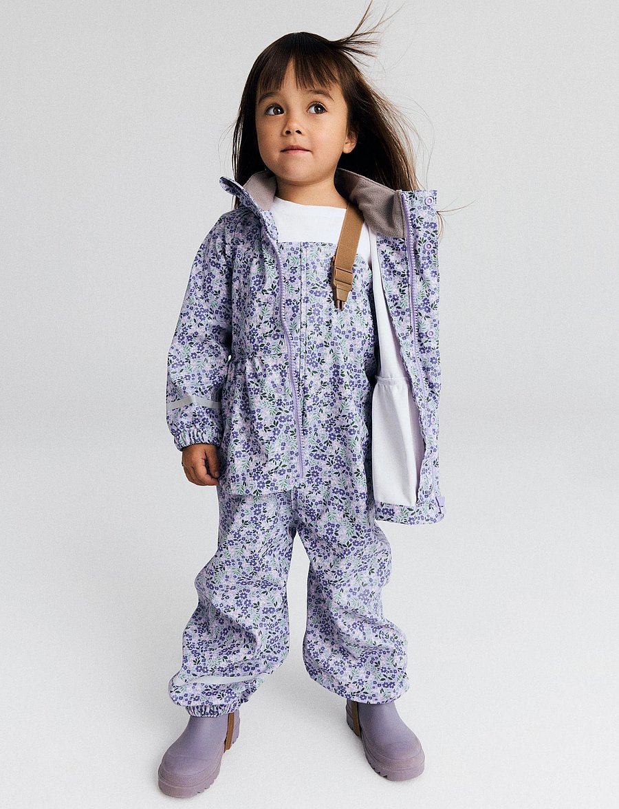 name it - NMFDRY10 RAIN SET AU AOP FO - lavender - 4