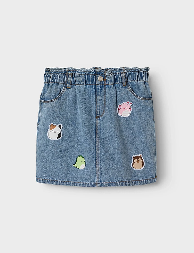 name it - NKFOVA SQUISH DENIM SKIRT BFU - jeansröcke - medium blue denim - 0