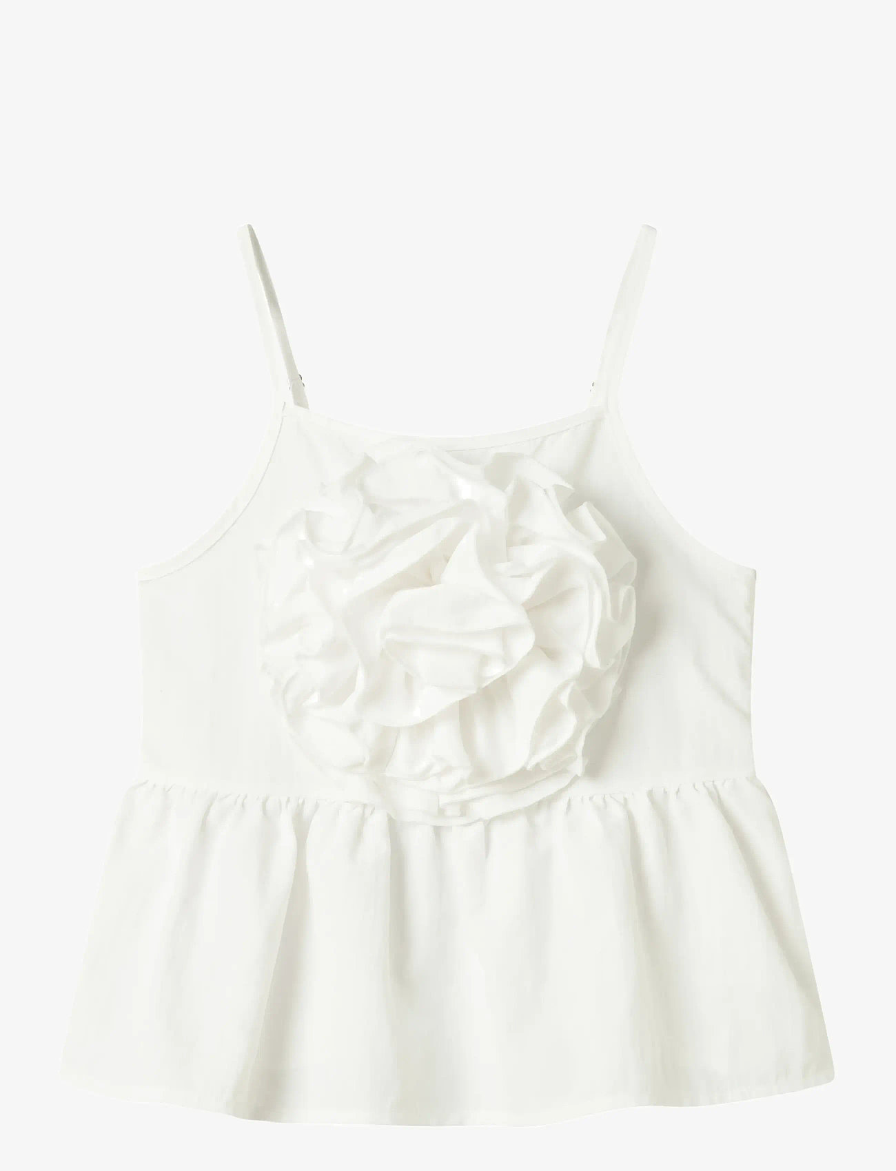 name it - NKFFYLONA STRAP TOP - linnen - bright white - 0