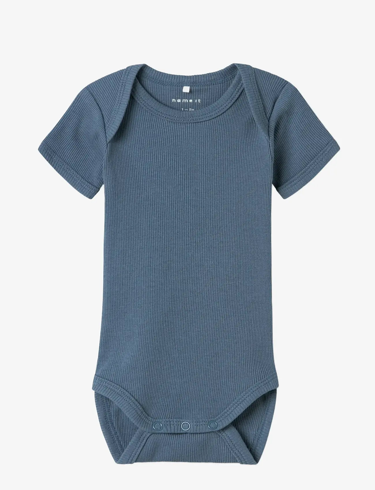 name it - NBNBODY 3P SS SOLID RIB NOOS - kurzärmelige - china blue - 2